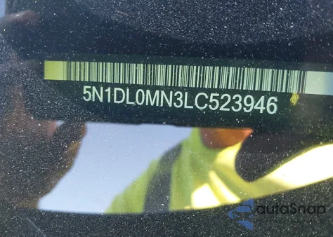 2020 Infiniti Qx60 Luxe z USA, uszkodzony, nr VIN 5N1DL0MN3LC523946